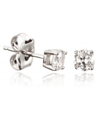 Style fit for a princess. CRISLU's round-cut clear cubic zirconia (1/2 ct. t.w.) stud earrings will make her feel as glamorous as a grownup. Crafted in platinum over sterling silver. Approximate diameter: 4 mm. Style fit for a princess. CRISLU's round-cut clear cubic zirconia (1/2 ct. t.w.) stud earrings will make her feel as glamorous as a grownup. Crafted in platinum over sterling silver. Approximate diameter: 4 mm.