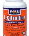 NOW Foods L-Citrulline Powder, 4 ounce