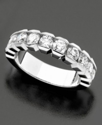 Make memories that last a lifetime. This stunning ring features certified, near-colorless, round-cut diamonds (1-1/2 ct. t.w.) set in 18k white gold. Make memories that last a lifetime. This stunning ring features certified, near-colorless, round-cut diamonds (1-1/2 ct. t.w.) set in 18k white gold.