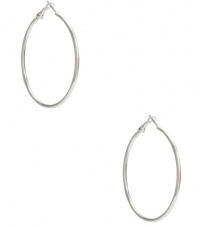 G by GUESS Silver-Tone Hoop Earrings, SILVER G by GUESS Silver-Tone Hoop Earrings, SILVER