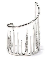 Spike your look (literally) with this statement cuff from Alexis Bittar, crafted of rhodium plate and Swarovski crystals. It's the perfect way to lend every look an edge. Spike your look (literally) with this statement cuff from Alexis Bittar, crafted of rhodium plate and Swarovski crystals. It's the perfect way to lend every look an edge.