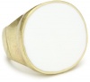 Kenneth Cole New York Modern Blanc White Resin Circle Stretch Ring, Size 7.5