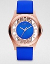 Marc by Marc Jacobs Henry Blue Cut-out Dial Rose Gold Ion-plated Ladies Watch MBM1244