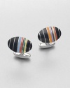 Add a pop of color to dress shirt with this enamel accented striped style. Enamel90% copper/10% zinc½ X ¾Imported