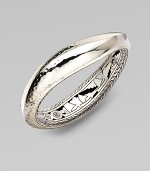 From the Palu Collection. A hammered texture adds interest to this femininely, chic design. Sterling silverDiameter, about 2¼Pusher clasp closureImported 