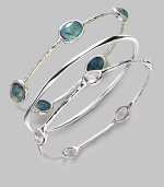 From the Wonderland Collection. Bright turquoise ovals with gleaming crushed bronze veining, layered with faceted clear quartz for added dimension.Bronze turquoise and clear quartz Sterling silver Diameter, about 2½ Imported