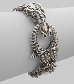 From the Jewels Verne Collection. An ornately crafted sterling silver design with pearl and yellow goldplated accents.Pearl Sterling silver Yellow goldplated Length, about 8½ Lobster clasp closure Imported 