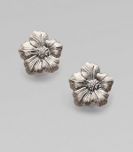 These simply chic, floral studs are the perfect mix of elegance and femininity. Sterling silverSize, about 1Post and clip backMade in Italy