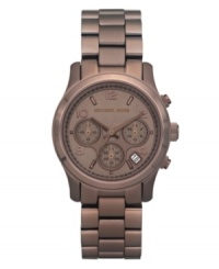 Dazzle from the dark side with this bronze Runway watch by Michael Kors. Dazzle from the dark side with this bronze Runway watch by Michael Kors.