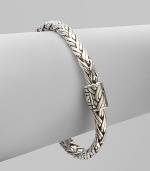 From the Classic Chain Collection. Essential Hardy, this flexible braid of sterling silver has a signature clasp.Sterling silver Length, about 7¼ Push-lock clasp Made in Bali