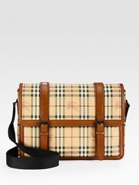 The iconic-checked pattern and faux leather trim add a vintage air to this classic silhouette. Flap with magnetic closureAdjustable shoulder strapInterior zip pocket63% PVC/18% polyester/15% cotton/4% acrylic Fully lined 15¾W x 11H x 3½D Made in Italy The iconic-checked pattern and faux leather trim add a vintage air to this classic silhouette. Flap with magnetic closureAdjustable shoulder strapInterior zip pocket63% PVC/18% polyester/15% cotton/4% acrylic Fully lined 15¾W x 11H x 3½D Made in Italy
