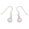 White Cultured Freshwater Pearl Earrings on Sterling Silver French Wire