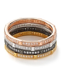 Crislu Micro Pave Octagon Stack Ring Crislu Micro Pave Octagon Stack Ring