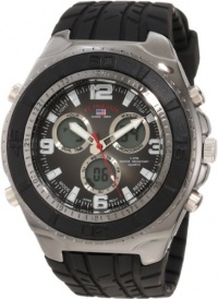U.S. Polo Assn. Men's US9024 Black Textured Strap Analog Digital Watch U.S. Polo Assn. Men's US9024 Black Textured Strap Analog Digital Watch