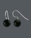 Frame your face with dramatic drops. Earrings by Avalonia Road feature bold, black onyx beads (10 mm) in polished sterling silver. A must-have addition to your accessory collection. Approximate drop: 3/4 inch.