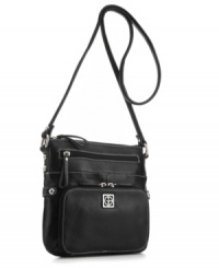 Finished in your choice of stylish hues, Giani Bernini's functional pebble leather crossbody is a must-have for the season. Finished in your choice of stylish hues, Giani Bernini's functional pebble leather crossbody is a must-have for the season.