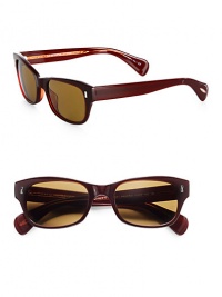 Masculine and feminine influences come together in this iconic acetate design. Available in rouge with cosmik lens. 100% UV protectionImported Masculine and feminine influences come together in this iconic acetate design. Available in rouge with cosmik lens. 100% UV protectionImported