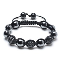 Bling Jewelry Black Shamballa Inspired Bracelet Swarovksi Crystal Beads Hematite 12mm Bling Jewelry Black Shamballa Inspired Bracelet Swarovksi Crystal Beads Hematite 12mm