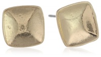 Kenneth Cole New York Metal Boost Gold Concave Square Stud Earrings Kenneth Cole New York Metal Boost Gold Concave Square Stud Earrings