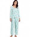 White Orchid Women's Alpine Forest Button Front Pajama Set