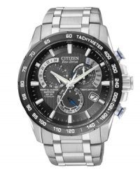 As detailed as it is stylish, this powerful Citizen Eco-Drive watch will keep you on schedule. As detailed as it is stylish, this powerful Citizen Eco-Drive watch will keep you on schedule.