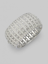 EXCLUSIVELY AT SAKS. From the Eden II Collection. Sparkling crystal pavé in a striped pattern for the ultimate eye-catching piece.Crystal Rhodium plated Diameter, about 2½ Width, about 1½ Hinged opening Push lock clasp Imported EXCLUSIVELY AT SAKS. From the Eden II Collection. Sparkling crystal pavé in a striped pattern for the ultimate eye-catching piece.Crystal Rhodium plated Diameter, about 2½ Width, about 1½ Hinged opening Push lock clasp Imported
