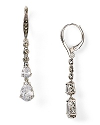 Judith Jack's delicate double teardrop earrings dangle gracefully. Slip in this long, linear pair to take every outfit from simple to striking. Judith Jack's delicate double teardrop earrings dangle gracefully. Slip in this long, linear pair to take every outfit from simple to striking.
