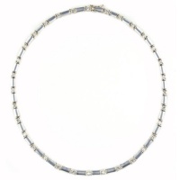 Studio 925 Versa Matte Two-Toned and Cubic Zirconia Sterling Silver Necklace Studio 925 Versa Matte Two-Toned and Cubic Zirconia Sterling Silver Necklace