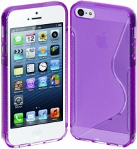 Cimo S-Line Back Case Flexible Cover TPU for Apple iPhone 5 - Purple