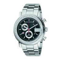 Gucci Men's YA101324 G-Chrono Diamond Case Black Guilloche Dial Watch Gucci Men's YA101324 G-Chrono Diamond Case Black Guilloche Dial Watch