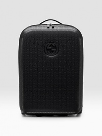 Small trolley suitcase features interlocking GG detail on GG-coated fabric with leather trim. Double zip closure with lock Ruthenium hardware Retractable handle Identification tag Interior slip, zip pockets 14½W X 22H X 8¾D Made in Italy Small trolley suitcase features interlocking GG detail on GG-coated fabric with leather trim. Double zip closure with lock Ruthenium hardware Retractable handle Identification tag Interior slip, zip pockets 14½W X 22H X 8¾D Made in Italy