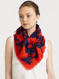 Rendered in ultra-soft, lightweight wool with a bold floral print and eyelash fringe.WoolAbout 43 X 63Dry cleanImported Rendered in ultra-soft, lightweight wool with a bold floral print and eyelash fringe.WoolAbout 43 X 63Dry cleanImported