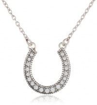 Judith Jack Double Impact Sterling Silver and Marcasite Horseshoe Pendant Necklace, 18 Judith Jack Double Impact Sterling Silver and Marcasite Horseshoe Pendant Necklace, 18