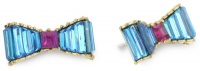 Betsey Johnson Iconic Blue Lagoon Crystal Bow Stud Earrings Betsey Johnson Iconic Blue Lagoon Crystal Bow Stud Earrings