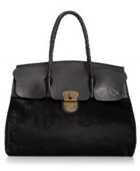 Poised and practical, this satchel silhouette from Patricia Nash offers posh appeal to any ensemble. Luxurious leather is accented with soft haircalf and custom hardware, while the pocket-lined interior stows all your have-to-haves effortlessly. Poised and practical, this satchel silhouette from Patricia Nash offers posh appeal to any ensemble. Luxurious leather is accented with soft haircalf and custom hardware, while the pocket-lined interior stows all your have-to-haves effortlessly.