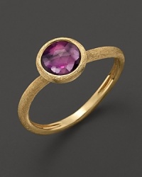 From the Jaipur collection, a brilliantly hued amethyst stone in 18 karat yellow gold. From Marco Bicego. From the Jaipur collection, a brilliantly hued amethyst stone in 18 karat yellow gold. From Marco Bicego.
