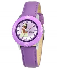 Every little girl's a princess with this adorable Time Teacher watch from Disney. Featuring Disney princess Tiana, the hour and minute hands are clearly labeled for easy reading. Every little girl's a princess with this adorable Time Teacher watch from Disney. Featuring Disney princess Tiana, the hour and minute hands are clearly labeled for easy reading.