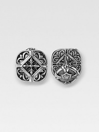 A fresh look in handsome sterling silver with finely detailed Sparta engraving. ¾ diam. Made in USA A fresh look in handsome sterling silver with finely detailed Sparta engraving. ¾ diam. Made in USA