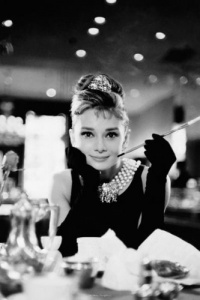 Audrey Hepburn Movie (Breakfast at Tiffany's, With Cigarette) Poster Print - 24x36 Audrey Hepburn Movie (Breakfast at Tiffany's, With Cigarette) Poster Print - 24x36
