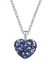 Effy Jewlery Balissima Splash Blue Sapphire Heart Pendant, 2.75 TCW