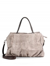 THE LOOKBraided leather top handle strapsRemovable, adjustable leather crossbody strapSatchel silhouette of luxe pythonTop zip closureProtective metal feetOne inside open pocketOne inside zip pocketInside logo detailTHE MEASUREMENTShoulder straps, 7 dropCrossbody strap, 22 drop14W X 16½H X 3½DTHE MATERIALPythonLeather trimMicrofiber liningORIGINMade in Italy THE LOOKBraided leather top handle strapsRemovable, adjustable leather crossbody strapSatchel silhouette of luxe pythonTop zip closureProtective metal feetOne inside open pocketOne inside zip pocketInside logo detailTHE MEASUREMENTShoulder straps, 7 dropCrossbody strap, 22 drop14W X 16½H X 3½DTHE MATERIALPythonLeather trimMicrofiber liningORIGINMade in Italy
