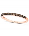 A slim, sparkling sensation. Le Vian's pretty band features pave-set chocolate diamonds (1/4 ct. t.w.) in a 14k rose gold band. Size 7.