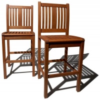 Strathwood Bradford All-Weather Hardwood Bar Chair, Set of 2 Strathwood Bradford All-Weather Hardwood Bar Chair, Set of 2