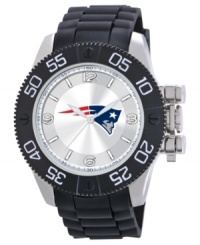 Root for your team 24/7 with this sporty watch from Game Time. Features a New England Patriots logo at the dial. Root for your team 24/7 with this sporty watch from Game Time. Features a New England Patriots logo at the dial.