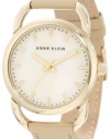 Anne Klein Women's 10/9926CMTN Gold-Tone Tan Leather Strap Watch