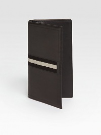 Smooth, streamlined design is crafted from lightly textured leather and features one bill compartment, one coin pocket and ten card slots for ample storage.One bill compartmentOne zippered coin pocket10 card slotsLeather4W x 7HImported Smooth, streamlined design is crafted from lightly textured leather and features one bill compartment, one coin pocket and ten card slots for ample storage.One bill compartmentOne zippered coin pocket10 card slotsLeather4W x 7HImported