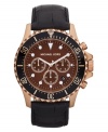 A handsome juxtaposition of color adds sophistication to this Everest watch from Michael Kors.
