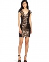 French Connection Women's Moonray Sequin Dress, Black, 10
