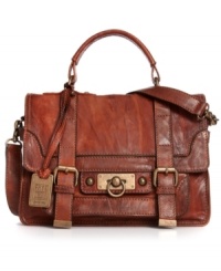 Take an artisan approach to accessorizing with this vintage-inspired satchel from Frye. Featuring rich, antiqued leather and custom hardware, it pairs perfectly with your work or weekend wardrobe. Take an artisan approach to accessorizing with this vintage-inspired satchel from Frye. Featuring rich, antiqued leather and custom hardware, it pairs perfectly with your work or weekend wardrobe.