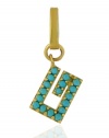 Ladies Gucci Turquoise Gemstone 18k Yellow Gold Trademark G Pendant